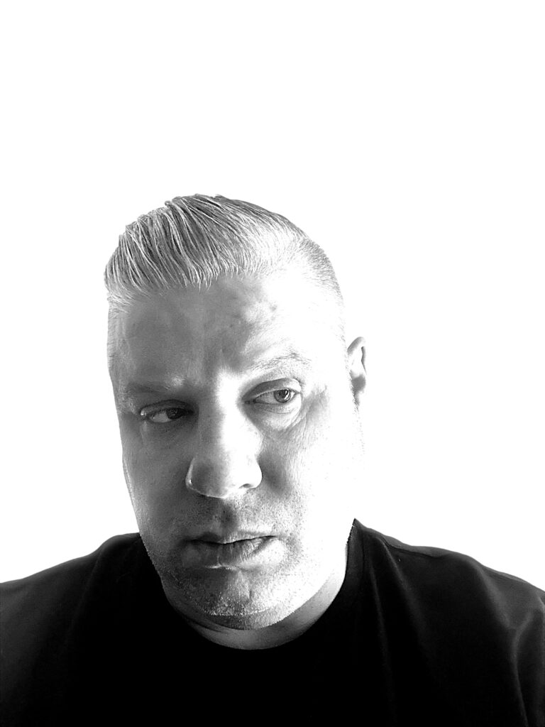 Headshot against white background